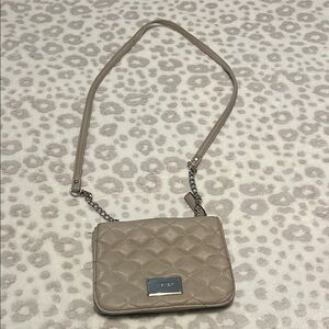 Nine West Quilted Gray Crossbody Bag